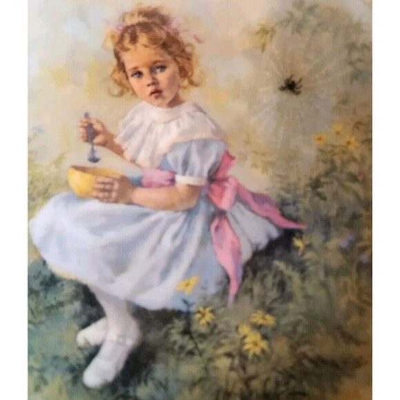 RECO 1981 Little Miss Muffet Plate Mother Goose John McClelland 3rd with COA - Picture 1 of 10